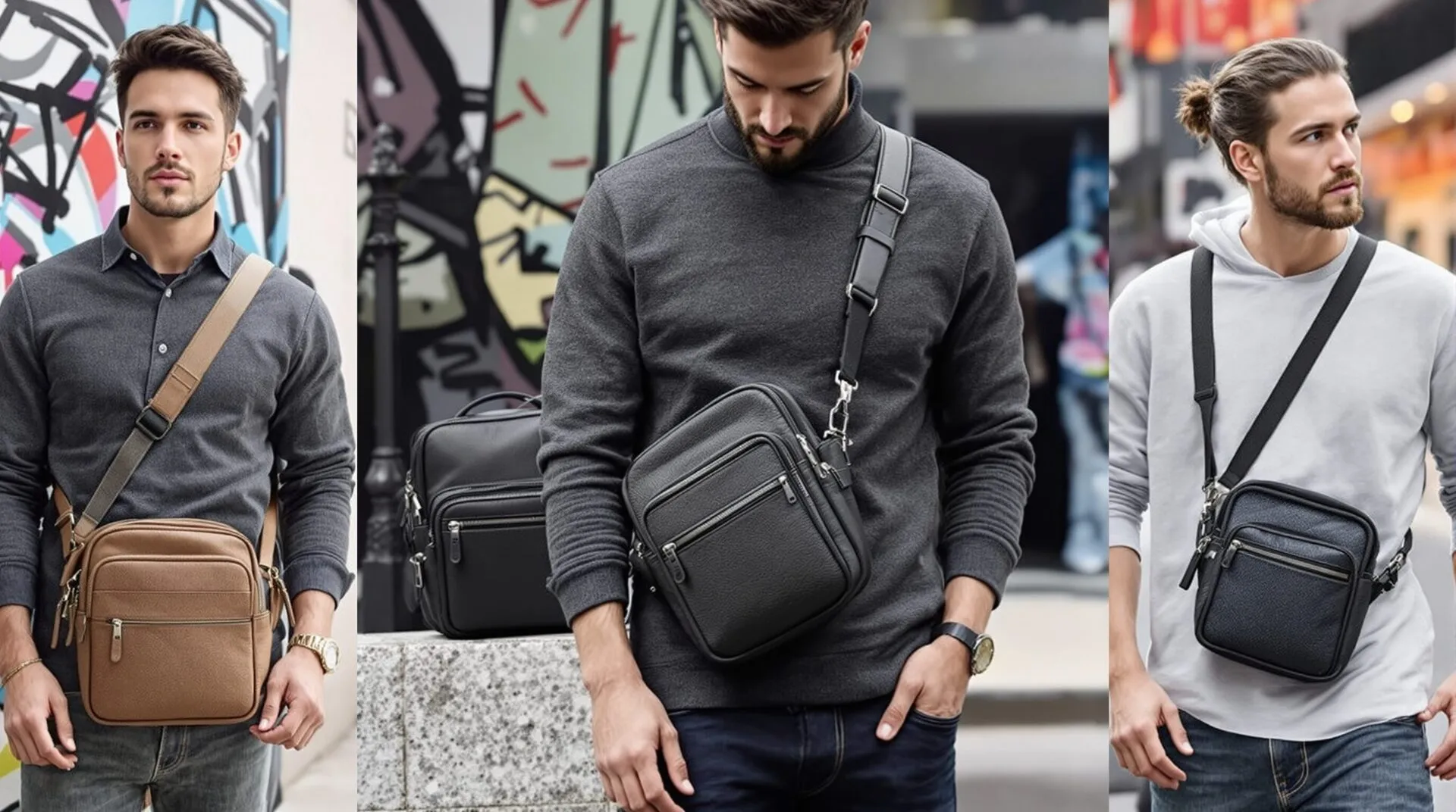 sac bandoulière homme