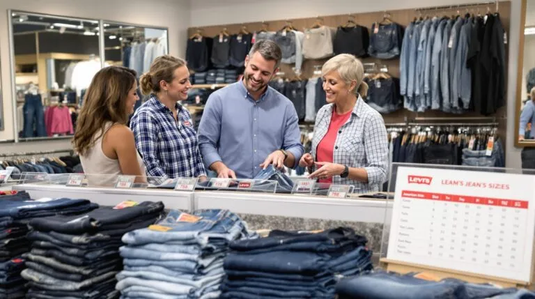 taille américaine jean levis