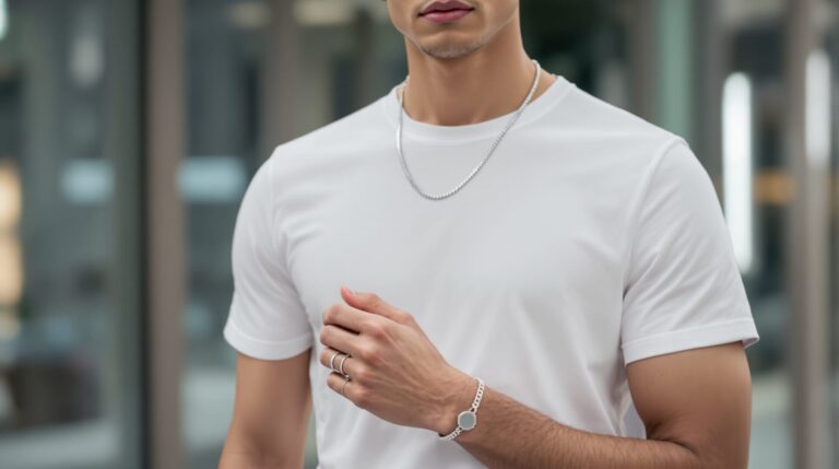 Tendance 2025 : les bijoux masculins qui transforment une tenue basique en look élégant