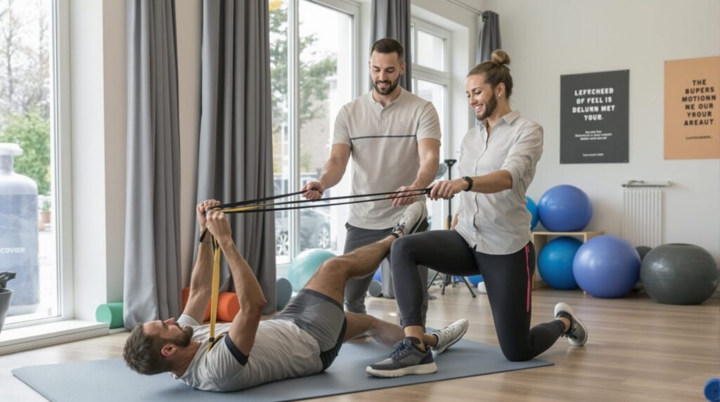 Rééducation du genou à Lausanne : optimiser sa récupération après une blessure masculine