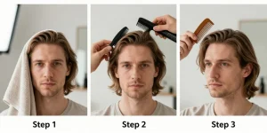 Middle part homme : le tutoriel en 3 étapes pour cheveux mi-longs