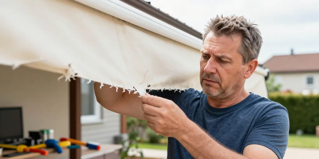 Changer la toile de store banne : les 3 pièges qui ruinent 40% des tentatives en DIY